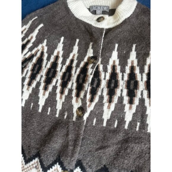 J. Crew fair isle cardigan. Small. 24% merino wool, 12% alpaca - Picture 8 of 10